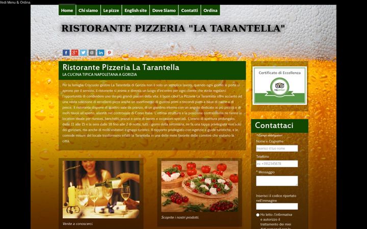Screenshot of latarantella.it