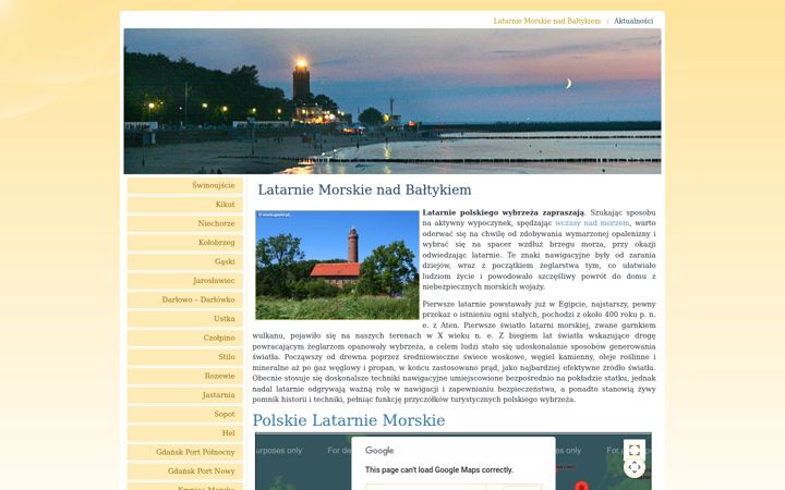 Screenshot of latarnie.pl