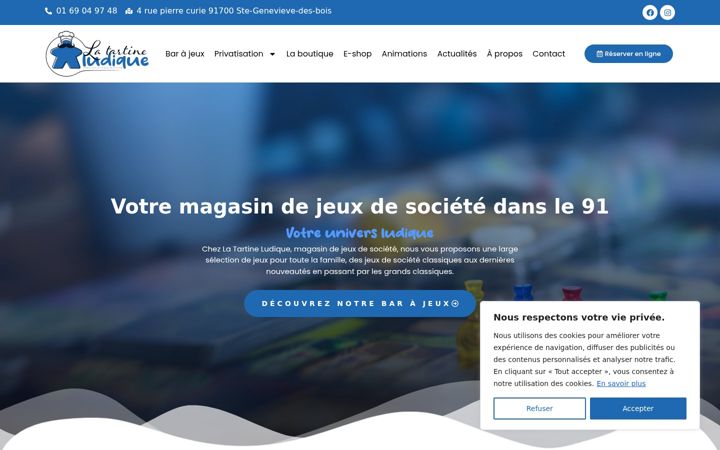 Screenshot of latartineludique.fr