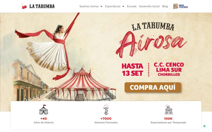 Screenshot of latarumba.com