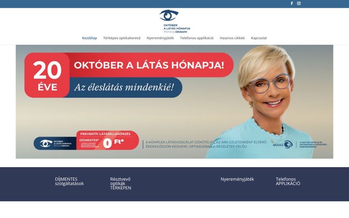 Screenshot of latashonapja.hu