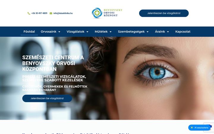 Screenshot of latasklinika.hu