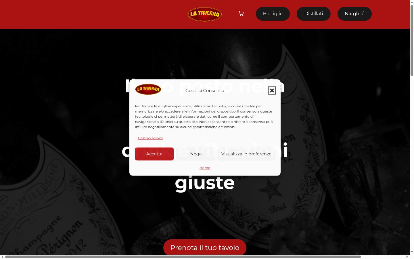 Screenshot des Einwilligungsbanners vor jeglicher Interaktion