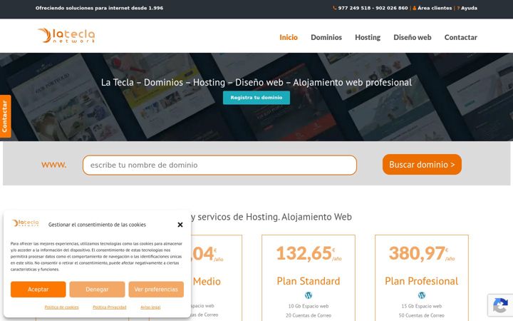 Screenshot of latecla.net