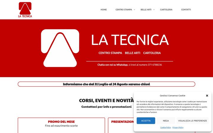 Screenshot of latecnicabrescia.it