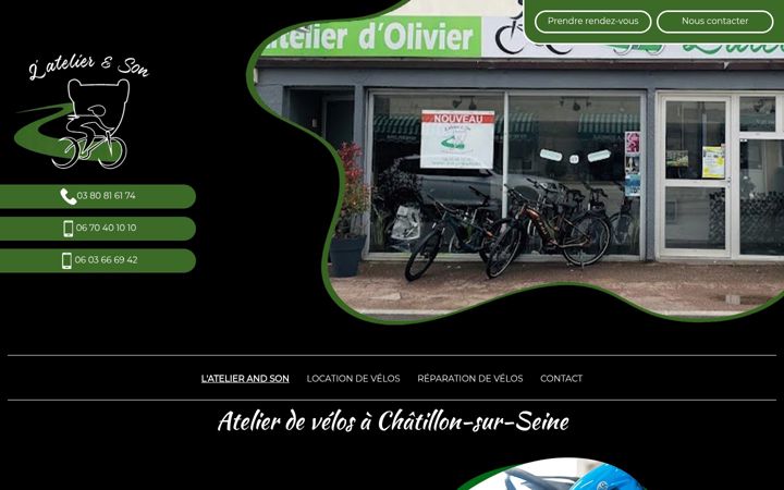 Screenshot of latelier-and-son.fr