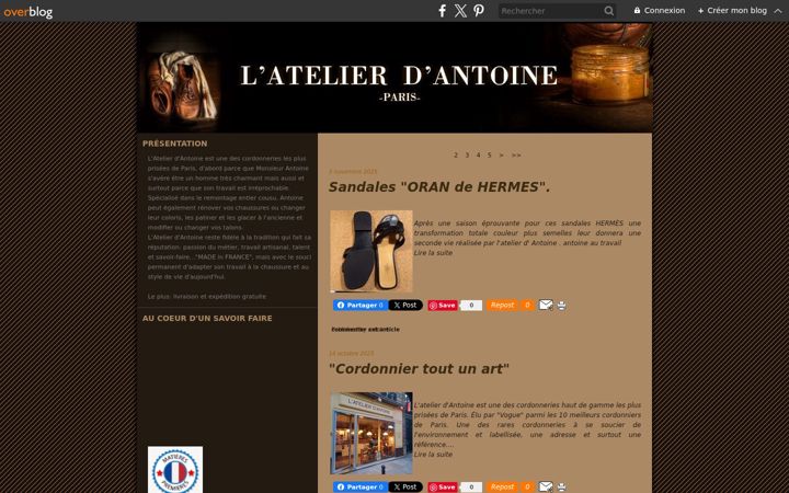 Screenshot of latelier-dantoine.com