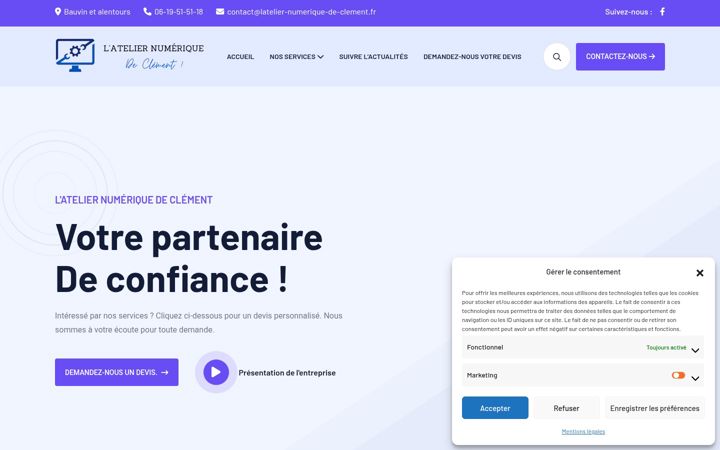 Screenshot of latelier-numerique-de-clement.fr