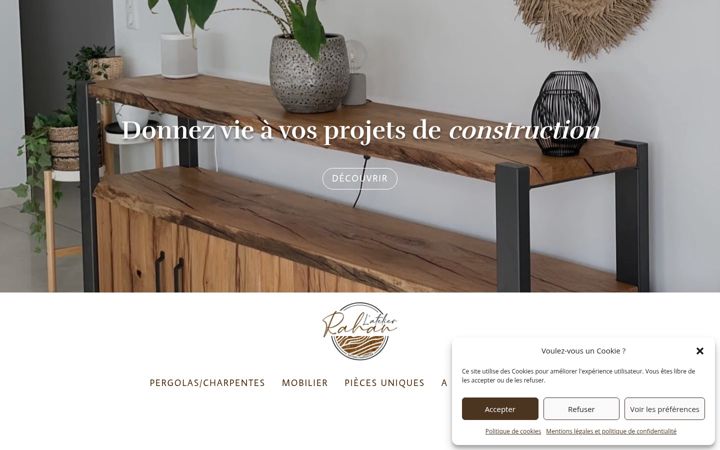 Screenshot of latelier-rahan.com