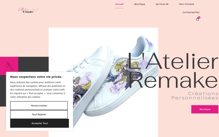 Screenshot of latelier-remake.fr