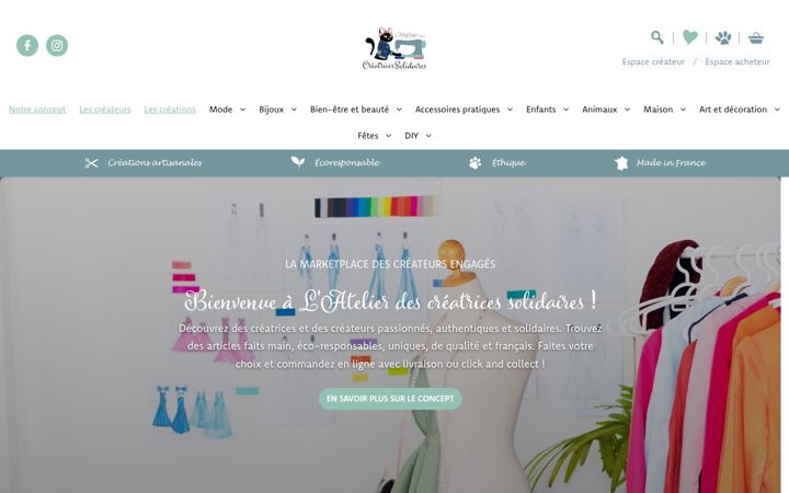 Screenshot of latelier-solidaire.fr