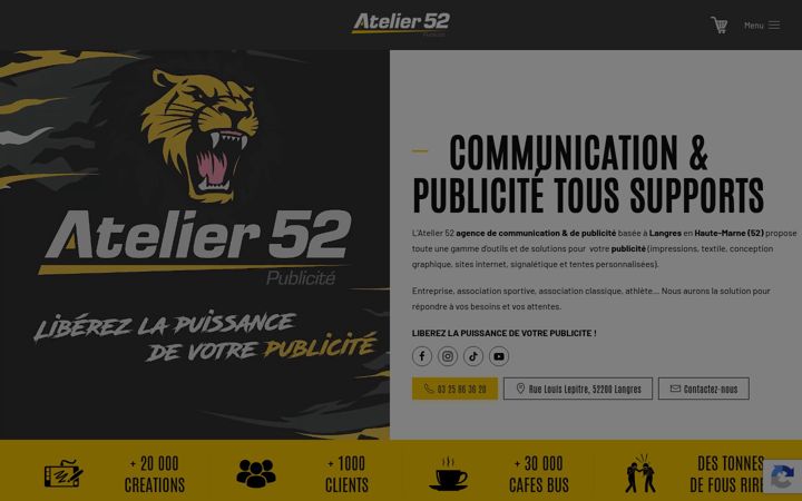 Screenshot of latelier52.fr