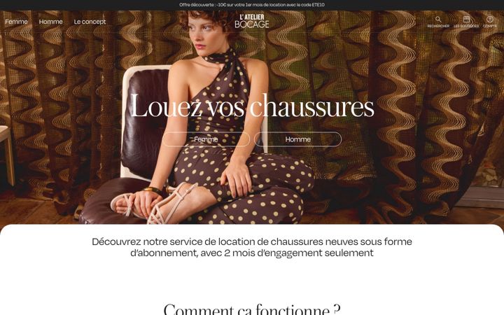 Screenshot di latelierbocage.fr