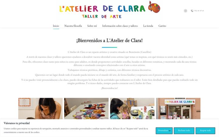Screenshot of latelierdeclara.es