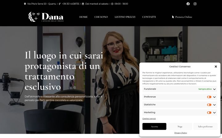 Screenshot of latelierdelletrecce.it