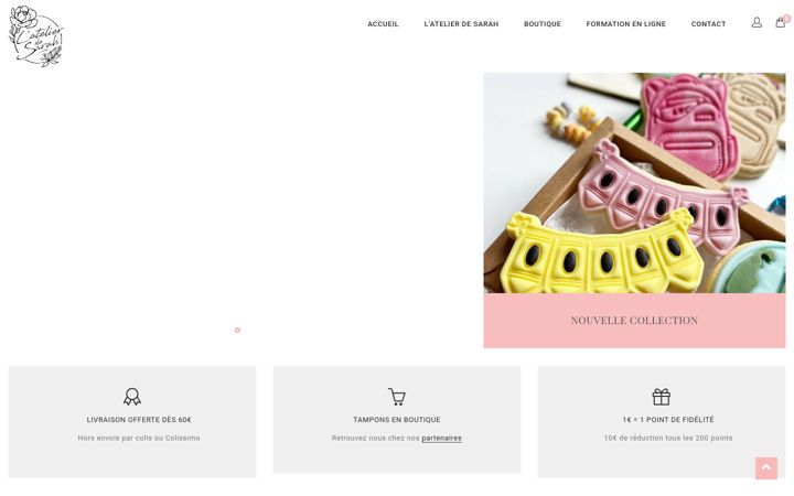 Screenshot of latelierdesarah42.com