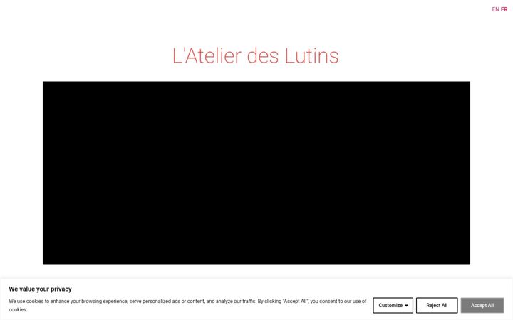 Screenshot of latelierdeslutins.com