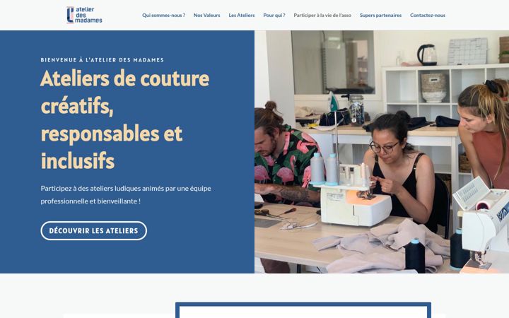 Screenshot of latelierdesmadames.org