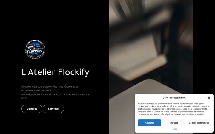 Screenshot of latelierflockify.com