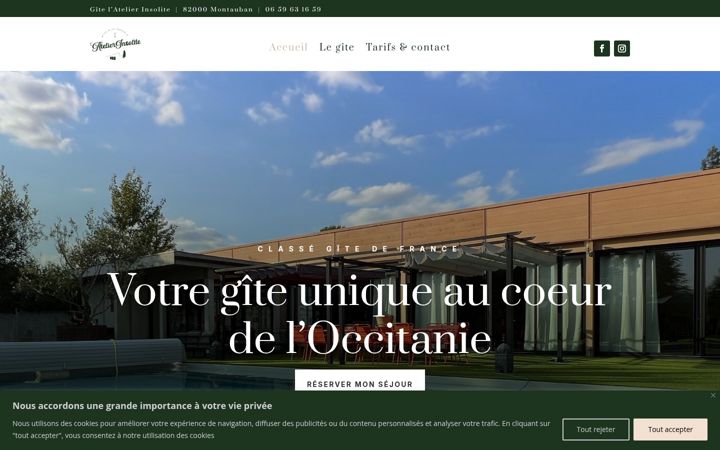 Screenshot of latelierinsolite.com
