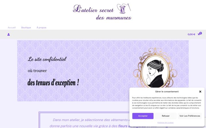 Screenshot of lateliersecretdm.com