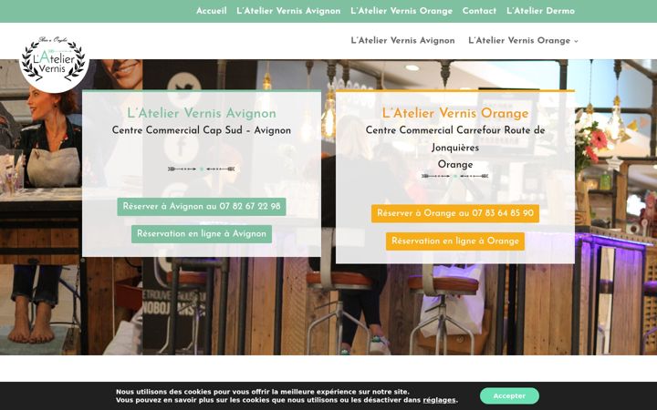 Screenshot of lateliervernis.com