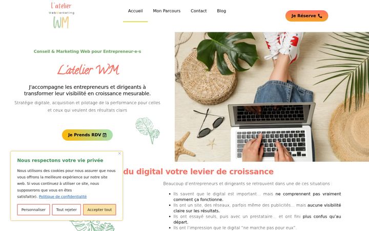 Screenshot of latelierwm.fr