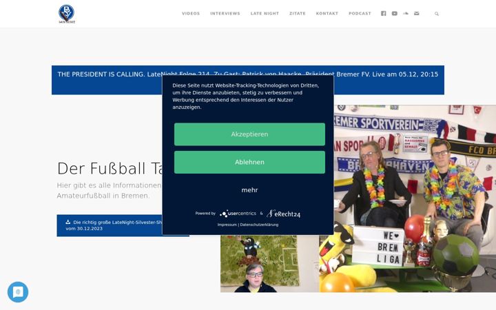 Screenshot of latenight-der-fussball-talk.de