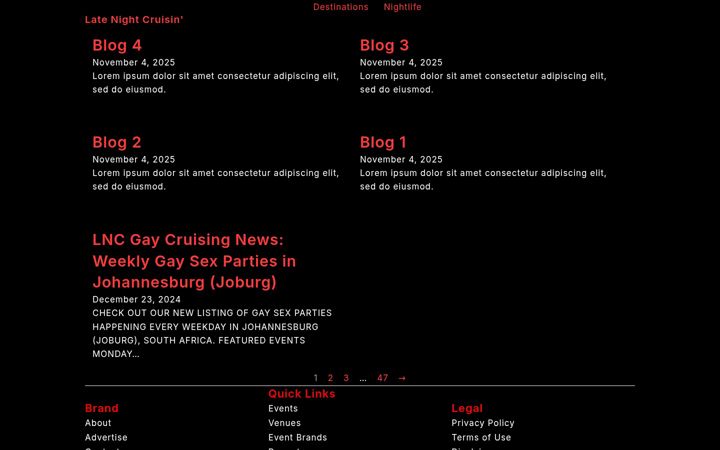 Screenshot of latenightcruisin.com