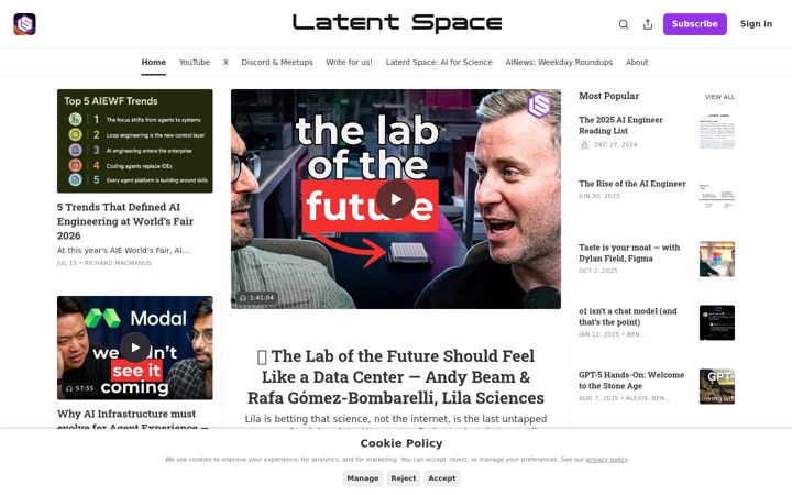 Screenshot of latent.space