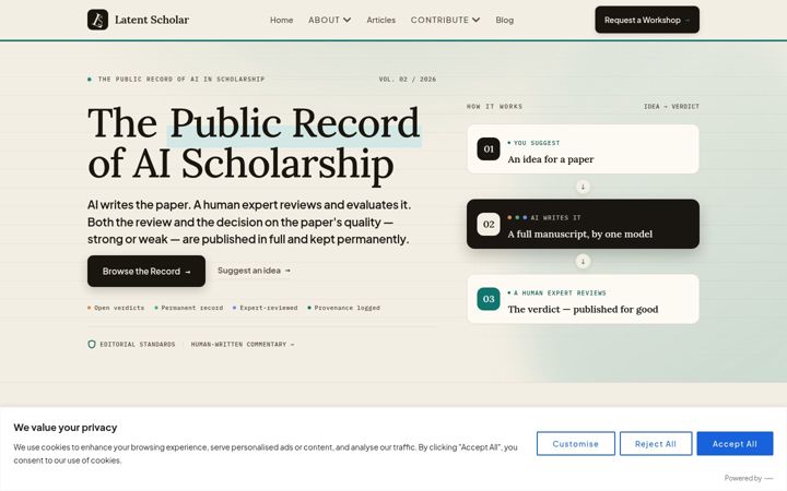 Screenshot of latentscholar.org