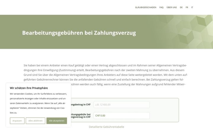 Screenshot of latepay.ch