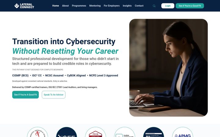 Screenshot of lateral-connect.com