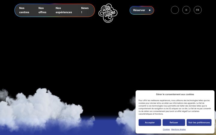 Screenshot of latetedanslesnuages.com
