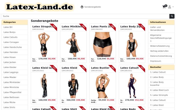 Screenshot of latex-land.de