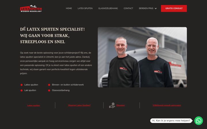 Screenshot of latexspuitenmiddennederland.nl