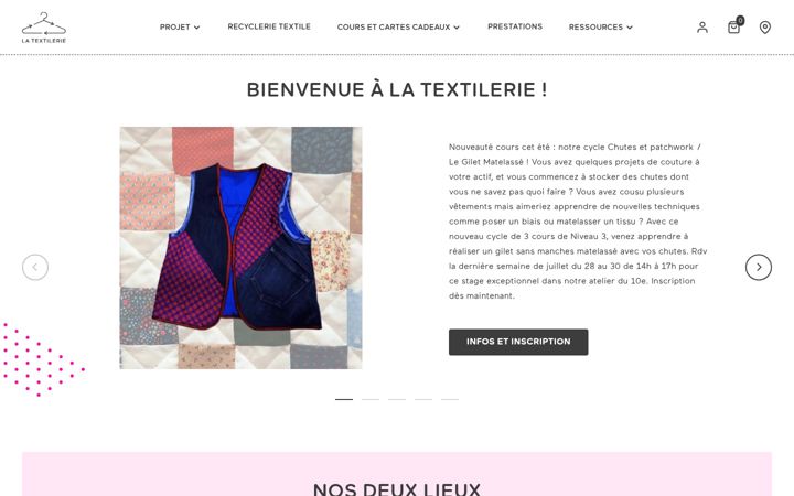 Screenshot van latextilerie.fr