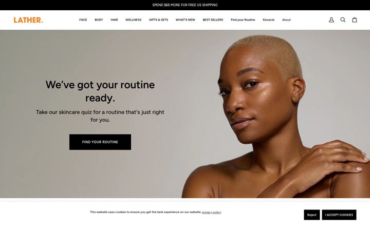 Screenshot of lather.com