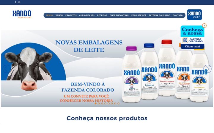 Screenshot of laticiniosxando.com.br