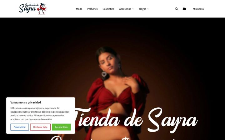 Screenshot of latiendadesayra.com
