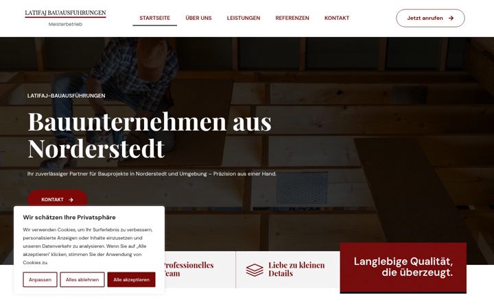 Screenshot of latifaj-bau.de