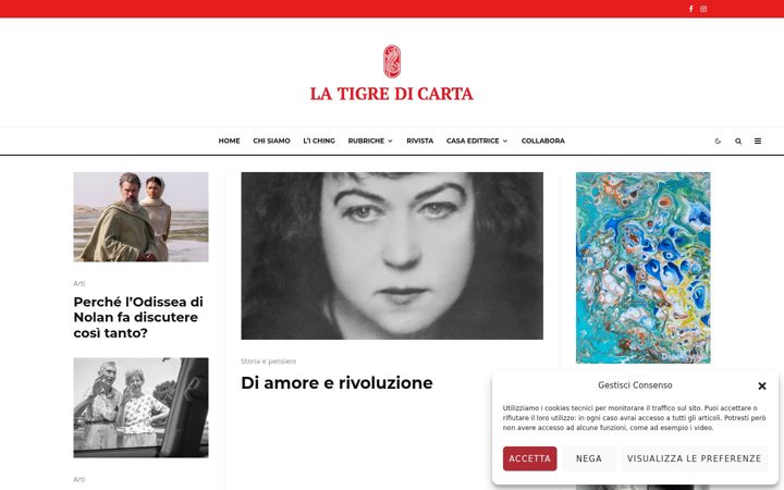 Screenshot of latigredicarta.it