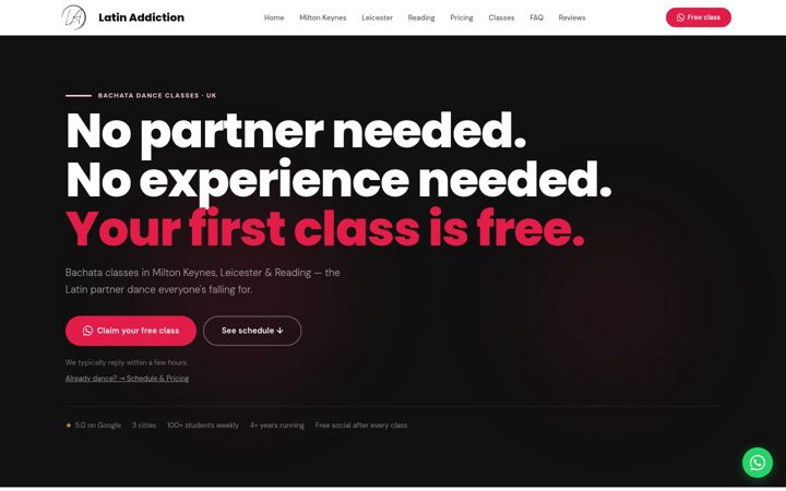 Screenshot of latinaddiction.co.uk