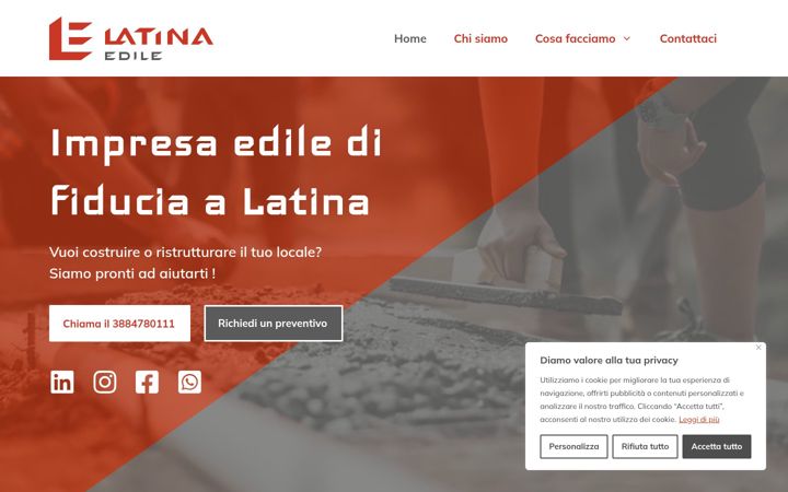 Screenshot of latinaedile.it