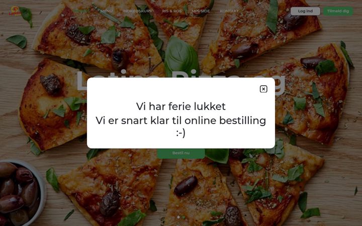 Screenshot of latinapizza.dk