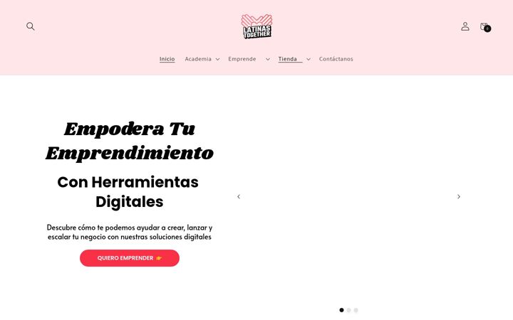 Screenshot of latinastogether.com