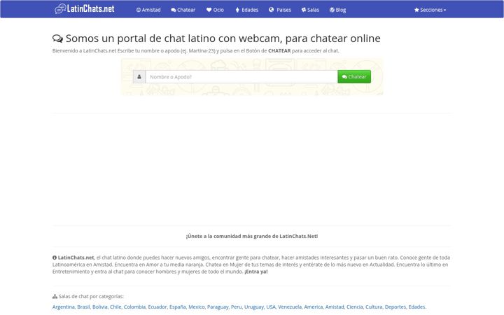 Screenshot of latinchats.net