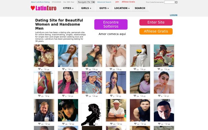 Screenshot of latineuro.com