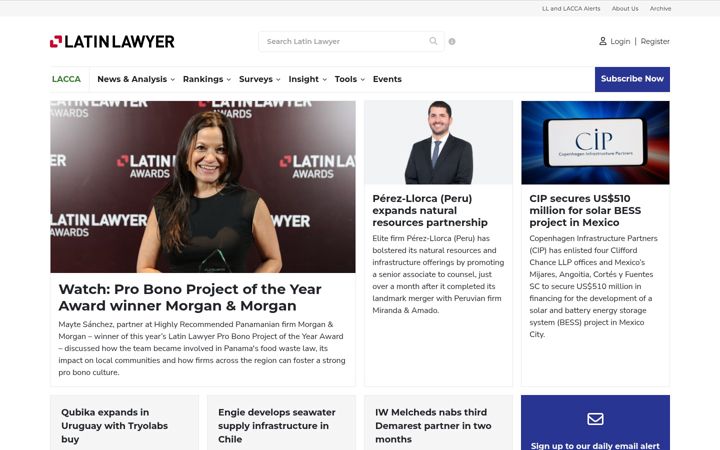 Screenshot of latinlawyer.com