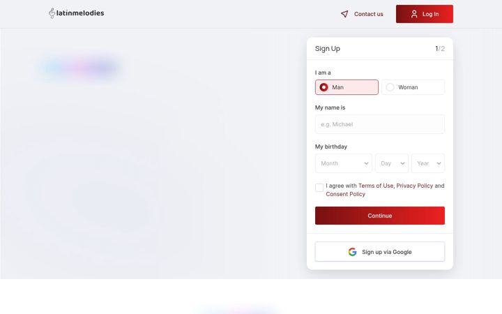 Screenshot of latinmelodies.com